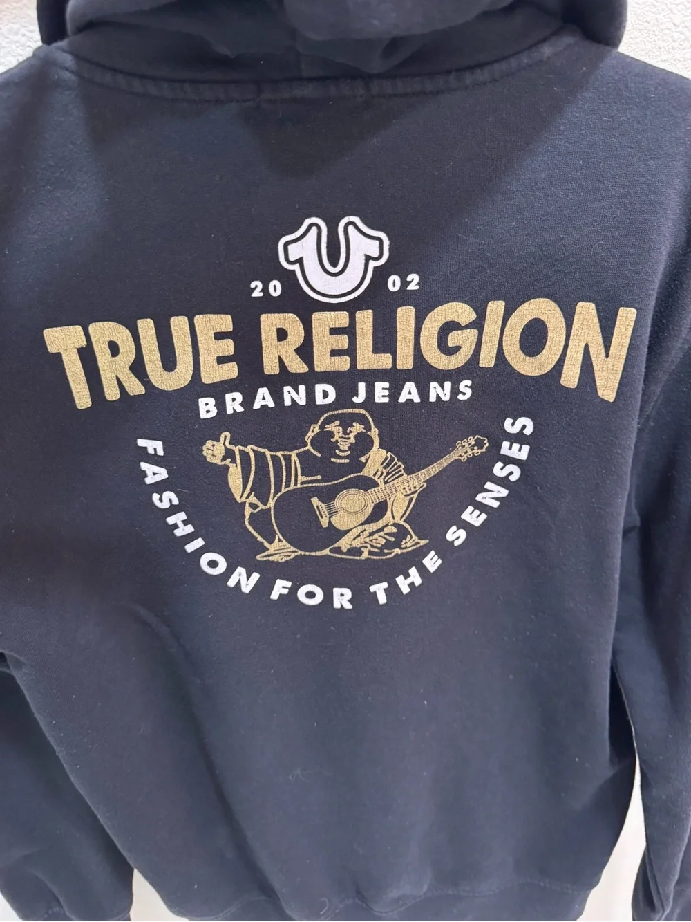True Religion Hoodie Hooded Sweatshirt Foil Trilogy Buddha Mens M - Picture 3 of 8
